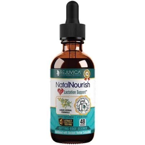 Rejuvica Health NatalNourish - Advanced Lactation Support Supplement - Liquid Delivery for Better Absorption - Fenugreek, Blessed Thistle, Anise, Fennel & More!