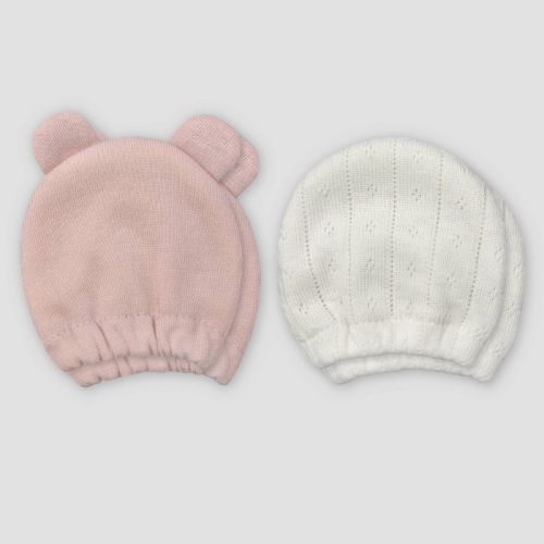 Carter's Just One You® Baby Girls' 2pk Mittens - Ivory/Pink Newborn