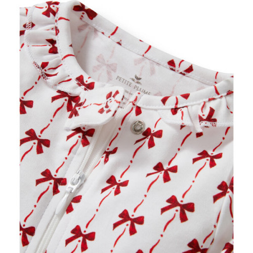 Baby's Pima Romper in Blissful Bows - Petite Plume | Maisonette