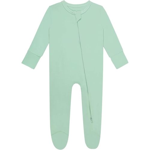 GUISBY Rayon Baby Footies Pajamas, Soft Long Sleeve with 2 way Zipper Sleepers