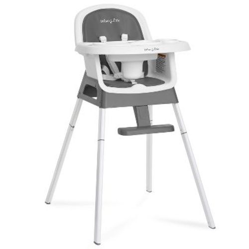 Dream On Me Curio Sit N Seek 3-in-1 Convertible Baby High Chair – Highchair, Booster & Toddler Seat for Ages 6–36 Months in Gray