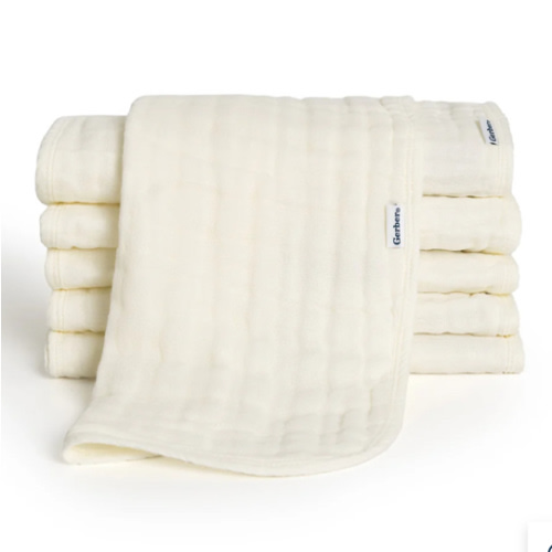 6-Pack Baby Neutral Vanilla Muslin Burp Cloths – Gerber Childrenswear