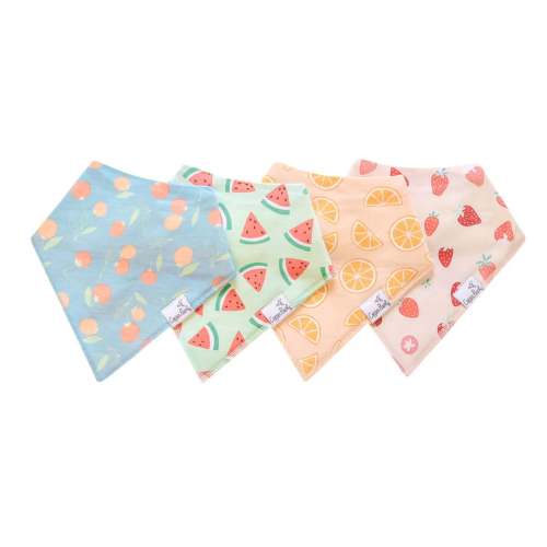 Baby Bandana Bibs  (4) - Fruits