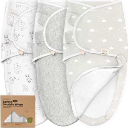 3-Pack Soothe Zippy Swaddle Wrap, Medium
