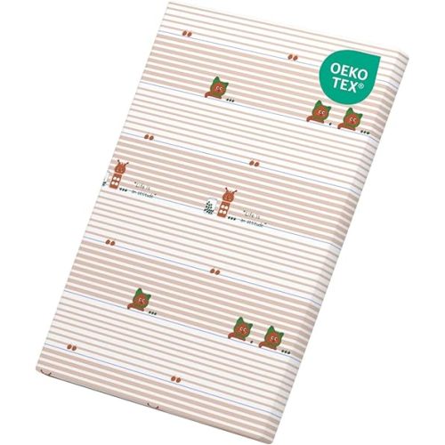 Pack and Play Mattress 38" x 26", Portable Playard Mattress, Soft Firm Premium Foam Pack N Play Mattresses, Odorless Breathable Comfort Baby Foam Playpen Mattresses (Attitude Bear)