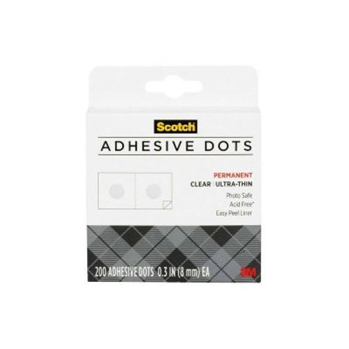 Scotch 200ct Adhesive Dots Clear Ultra Thin