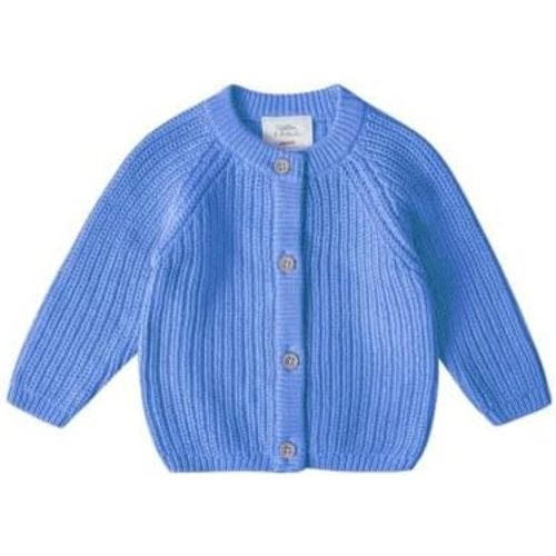 Stellou & friends 100% Cotton Chunky Ribbed Knitted Cardigan for Boys & Girls Ages 0-6 Years