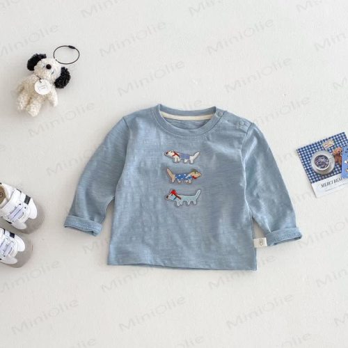 Baby Toddler Cartoon Dog Patch T-Shirt