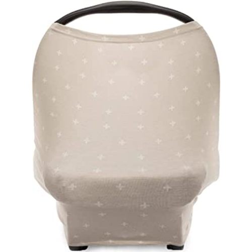 Parker Baby 4 in 1 Car Seat Cover for Girls and Boys - Stretchy Carseat Canopy, Nursing Cover, Grocery Cart Cover, High Chair Cover - "Desert"