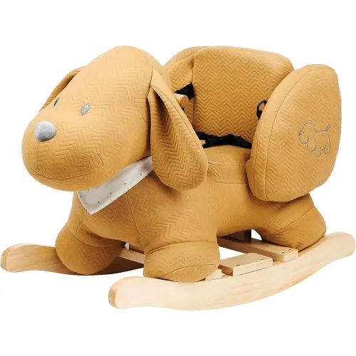 Nattou Rocking Horse Animal for Children, Dog Charlie, 10-36 Months, 65 x 35 x 46 cm, Grey, 388115