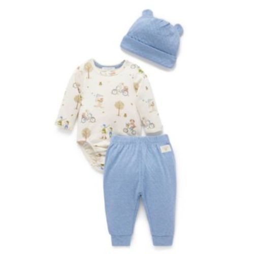 Baby Boys Hat, Bodysuit & Leggings 3 Piece Set