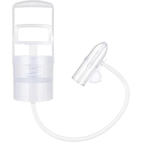 Nasal Aspirator for Baby, Baby Nose Sucker, Booger Sucker with Hand Pump and Non-Invasive Tip to Clear Clogged Passages and Boogers (Translucent White, Standard)