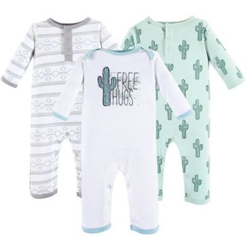 Yoga Sprout Baby Cotton Coveralls 3pk, Free Hugs, 6-9 Months