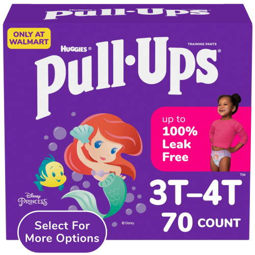 Pull-Ups Girls' Big Kids Toddler Potty Training Pants, 3T-4T (32-40 lbs), 70 Count