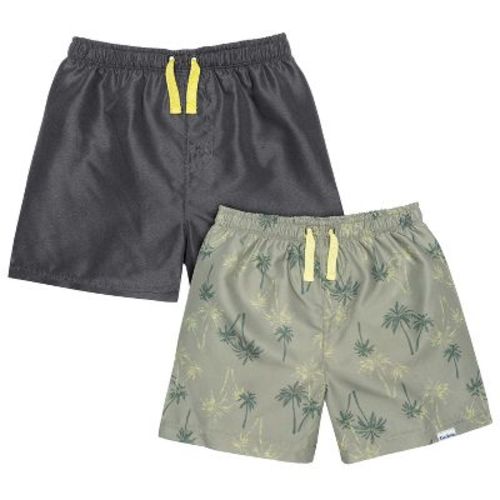 Gerber Baby And Toddler Boys' Swim Trunks - Palm Tree - 2t - 2-pack
