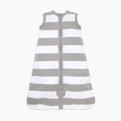 Burt's Bees Baby Beekeeper Organic Wearable Blanket - Heather Grey Rugby Stripe, 0-6 M