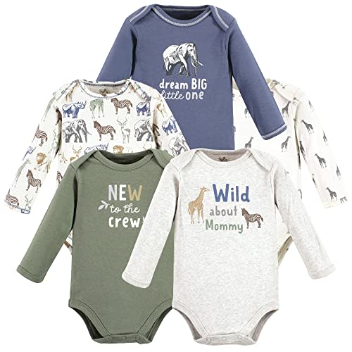 Touched by Nature unisex-baby Organic Cotton Long-sleeve Bodysuits