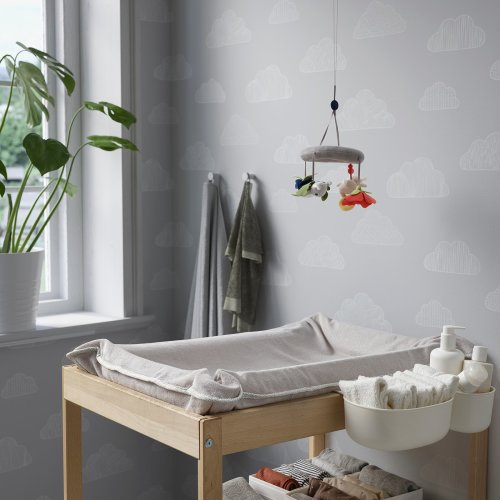 Grey IKEA Changing Pad Cover