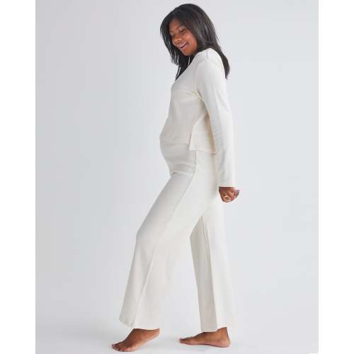 Anna 2-piece Maternity Winter Lounge Wear Set in Cream