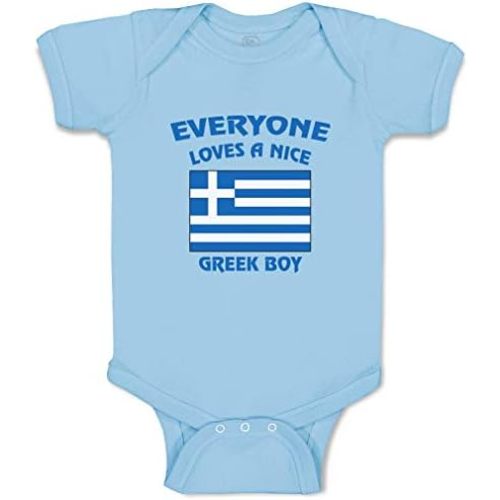 Everyone Loves A Nice Greek Boy Greece Baby Bodysuit One Piece