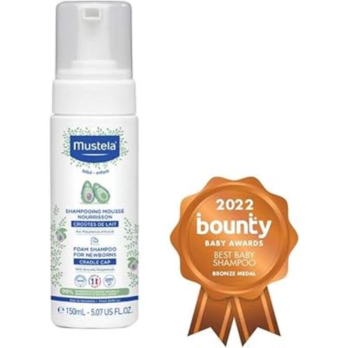 Mustela Newborn Foam Shampoo - cradle cap prevention - 150ml : Amazon.com.au: Baby
