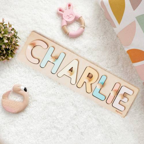 Personalized Name Puzzle With Pegs New Christmas Gifts for Kids