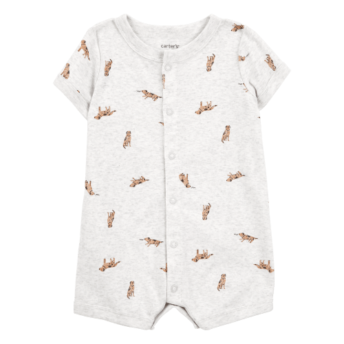 Baby Dog Short-Sleeve Romper - Gray - Carter's | Carter's