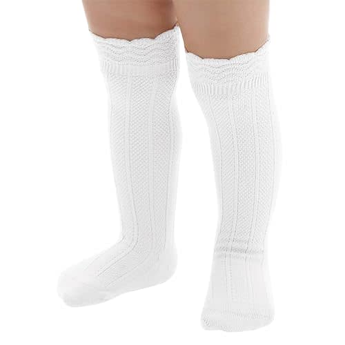 American Trends Baby Girls Knee High Socks Ruffle Socks Newborn/Infant/Baby/Toddler Tube Long Socks 0-3T
