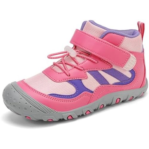 Kids Hiking Boots Boys Girls Outdoor Ankle Boots Anti Collision Hiking Shoes for Toddler/Little Kid/Big Kid