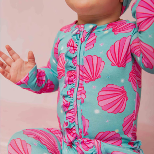 Talk to the Shell Convertible Ruffle Romper