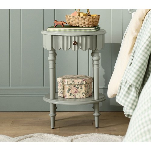 Chris Loves Julia Scallop Side Table (16")
