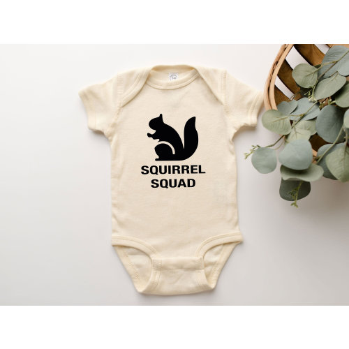 Squirrel Squad Babysuit Squirrel Lover Tee Shirt Natural Lover Onepiece Gift For Infant Toddler Youth Clothing Wear For Baby Girl Boy