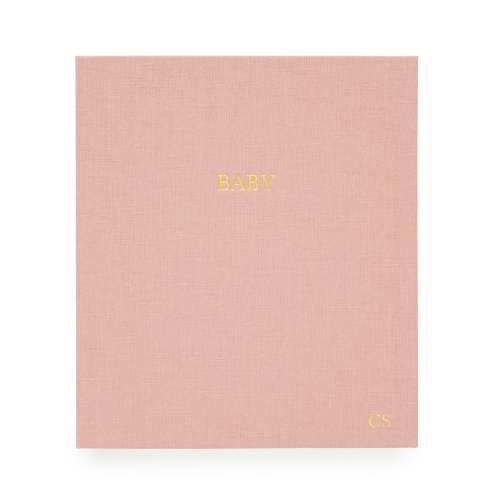 Rose Linen Baby Book