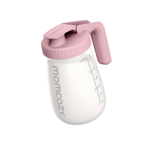 Momcozy Breast Milk Pitcher, Resistant to Heat and Cold Abrupt Temp Swings, No Leak Breast Milk Fridge Storage Container With Wide Mouth, Fast Baby Formula Maker, Breastfeeding Essentials, Pink