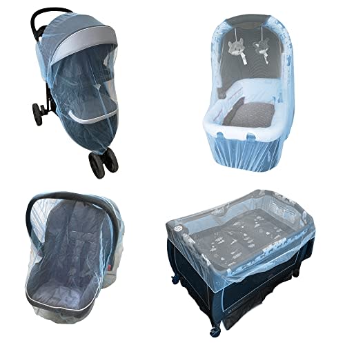 Enovoe Mosquito Net for Stroller, Bassinet, Cradle - Blue Baby Mosquito Net Cover for Playards, Pack N Plays, Mini Crib