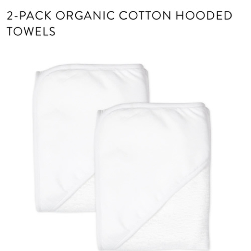 2-Pack Organic Cotton Hooded Towels, white | Honest Baby Clothing