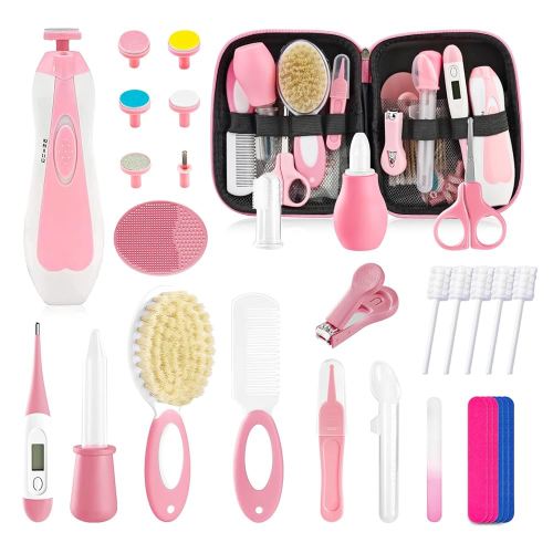 Baby Healthcare and Grooming Kit for Newborn Kids, 31PCS Upgraded Safety Baby Care Kit, Newborn Nursery Health Care Set, Baby Care Products (Pink(31PCS)