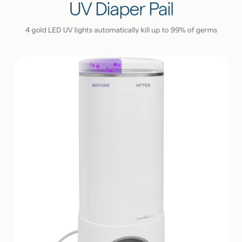 UV Sterilizing Diaper Pail | Baby Diapering & Nursery Essentials | Munchkin