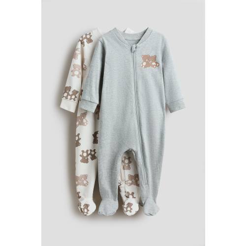 2-PACK ZIP-UP PAJAMA JUMPSUITS