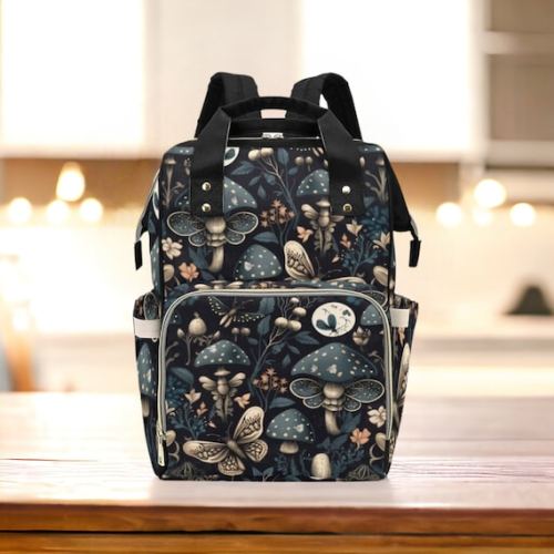 Dark Fairy Forest Diaper Bag, Forestcore Diaper Backpack, Dark Cottagecore Baby Bag, Witchy Diaper Bag, Forest Creatures Goblincore Baby Bag - Etsy