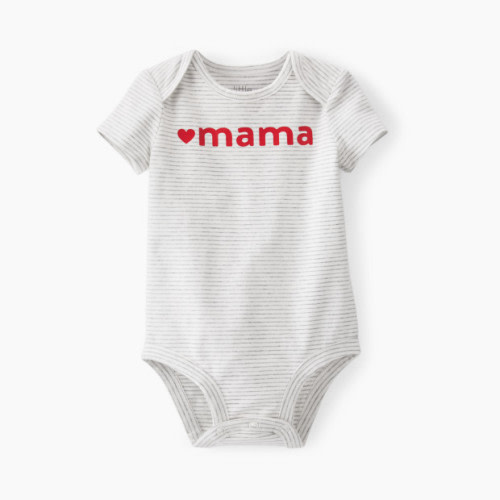 Carter's Little Planet Organic Cotton Mama Bodysuit - Heather Grey Stripe, Nb