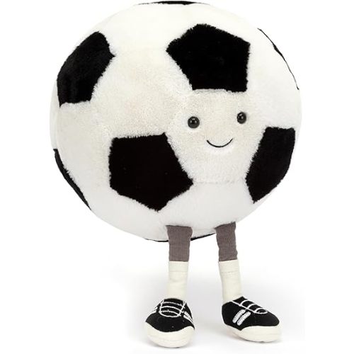 Sports Soccer Ball Plush, Soccer Stuff, Cute Soccer Gifts for Boy, Cute Football Plush Toys Soft Stuffed Sport Throw Pillow Plush Ball Gift for Kids Birthday and Christmas Decoration (Soccer)