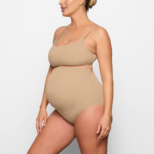MATERNITY PUMPING SCOOP BRALETTE | CLAY