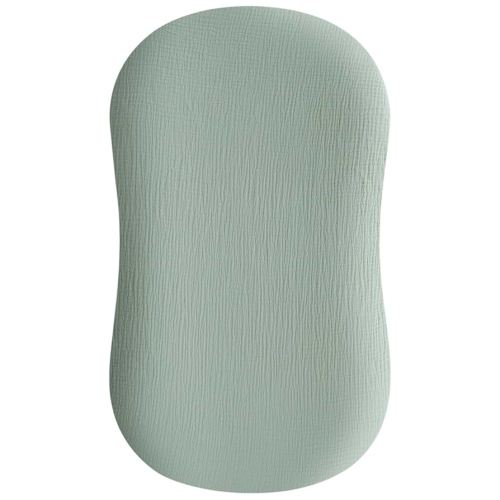 Konssy Muslin Baby Lounger Cover 1 Pack, 100% Cotton Newborn Lounger Sheets, Soft and Breathable Baby Nest Slipcover, Cover Only (Green)