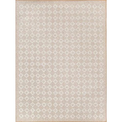 Jenni Yolo Home Mae Area Rug - 8'6" x 11'6" Linen, Stain Resistant, Non-Shedding, Easy to Clean, Durable, Modern Geometric Rectangle Rug for Living Room, Bedroom, or Indoor Home Decor