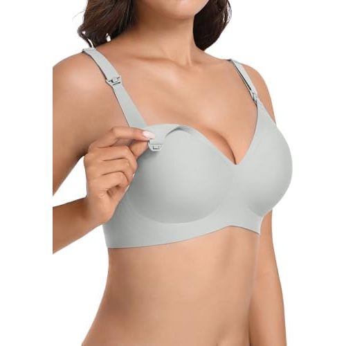 Maternity Nursing Bras Wireless Seamless Ultra-Soft Comfort for Breastfeeding Pregnancy Easy One-Handed Access Sleep Bra