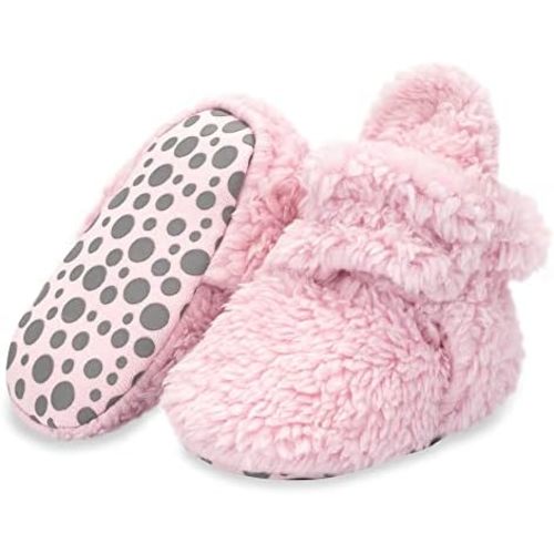 Zutano Unisex Furry Baby Booties with Grippers, Organic Cotton Lining, Baby Registry Must Haves