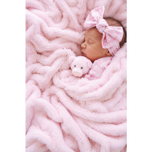 Double-Ruched Faux Fur Blankets