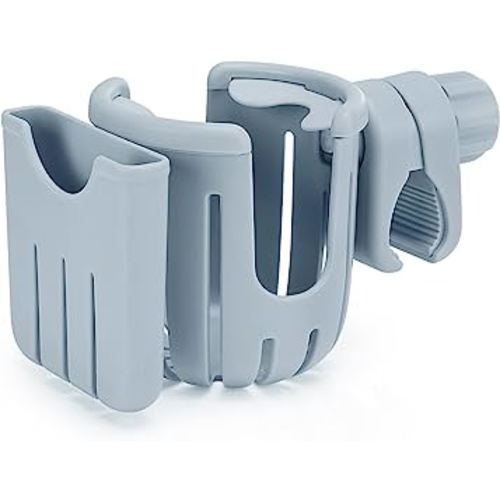 Accmor Stroller Cup Holder with Phone Holder, Bike Cup Holder, 2-in-1 Universal Cup Phone Drinks Holder for Stroller Walker Wheelchair,Grey