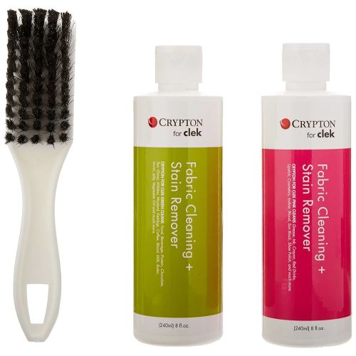 Clek Fabric Cleaning Kit - Cleaning Supplies for Baby and Toddler Car Seat with Fabric Cleaner, Stain Remover & Scrub Brush